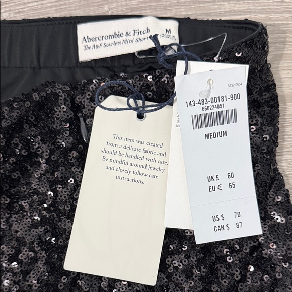 Abercrombie & Fitch Scarlett Sequins Black Mini Skirt - Picture 3 of 5